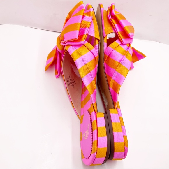 🆕{J. Crew} Abbie Striped Tie Silk Bow Sandals - Picture 11 of 16
